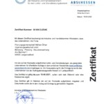 Zertifikat amtliches Verzeichnis präqualifizierter Unternehmen 06 006 DJZS4E