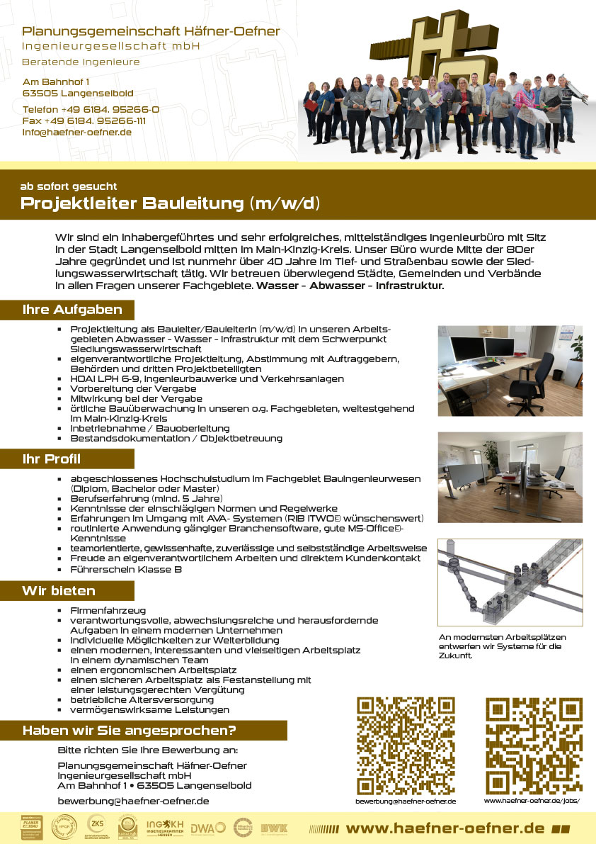 Projektleiter Bauleitung (m/w/d)